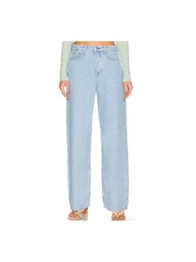 Rag & Bone Logan Low Rise Wide Leg Jeans Light Blue Women’s Size 27